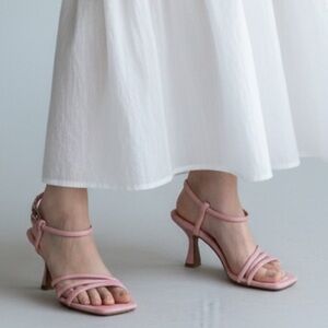 Anne Klein Jackie StrappyDress Sandal Pink 2” Cone Heel New Size 10 New